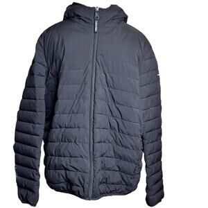 Calvin Klein Puffer Cold Weather Fleece Lined Jacket Sorona Aura Fabric sz Large